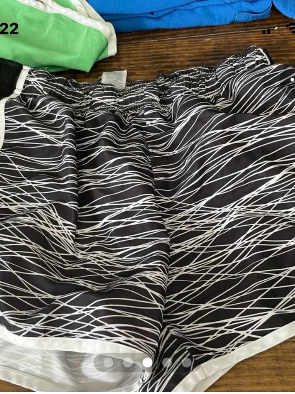 Black & White Graphic Athletic Shorts